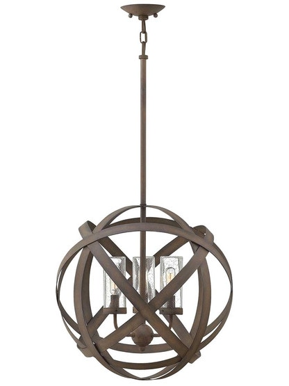 Carson Medium Exterior Pendant in Vintage Iron.
